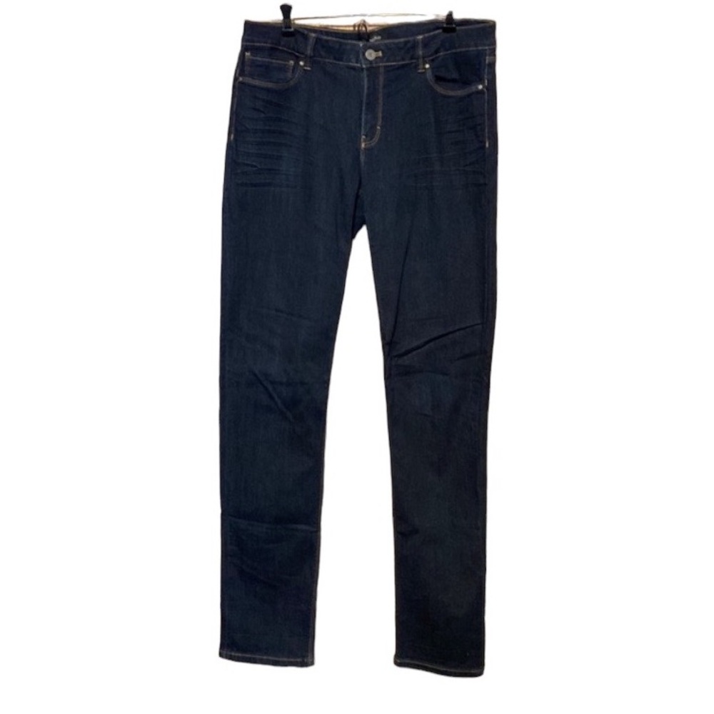 White House Black Market WHBM dark wash slim cut jeans size 10 Tall Long